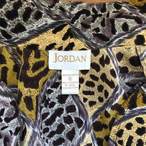 Vintage 90s Cheetah Print Blouse with Scarf Detail, M/L - Picture 10 of 10